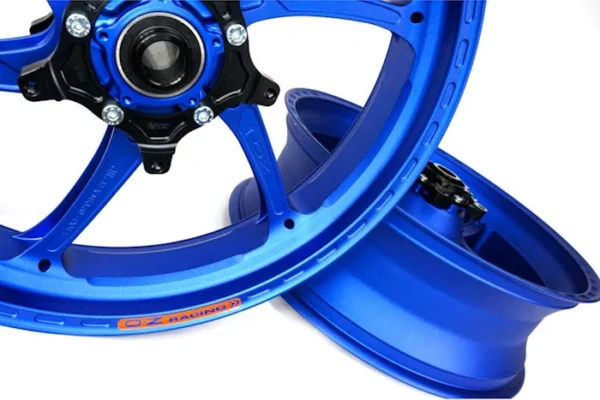 Blue Racing Rims OZ Racing GASS Gloss BLUE Front & Rear Wheels Rims (Set) Yamaha YZF R1 ...