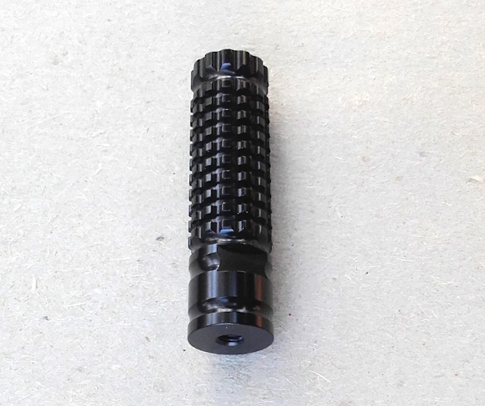 Replacement Solid Foot Pegs for Adjustable Rearsets with Large Knurling