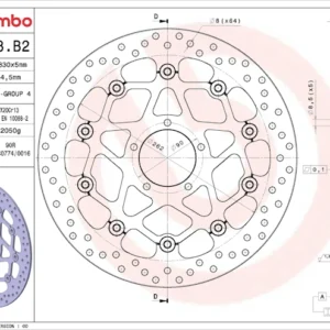 Brembo Racing Serie ORO Front Floating Rotor 330mm Ducati