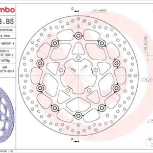 Brembo Racing Serie ORO Front Floating Rotor 330mm Kawasaki