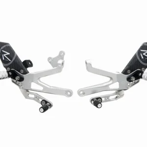 LighTech Silver Edition R-Series Adjustable Position Rearsets Ducati Panigale V4 V4R V4S Streetfighter Panigale 959