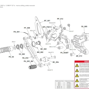 Bonamici Adjustable Position Race Rearsets Footrests BMW S1000RR HP4 & S1000R